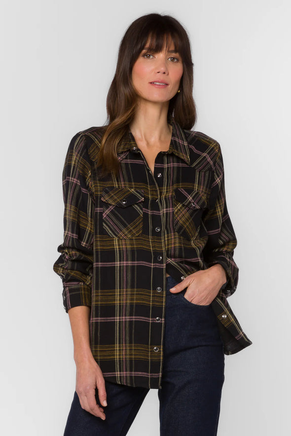 Raquel Top in Multi Plaid
