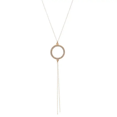 Open Circle Necklace With Fine Chain