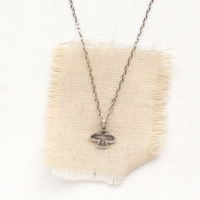 Mini Soar Charm Necklace in Silver