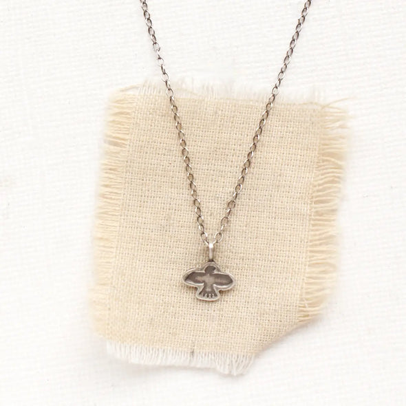 Mini Soar Charm Necklace in Silver