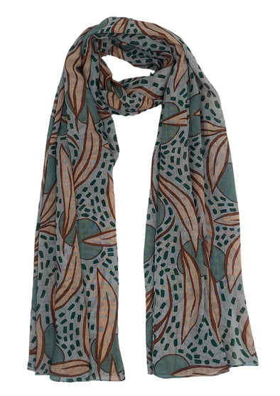 Olives Print Scarf in Grey
