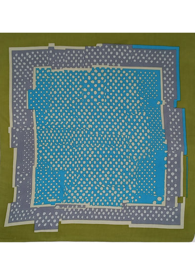 Dots with Border Bandana in Turquoise