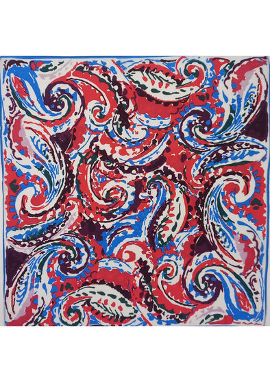 Block Print Paisley Bandana in Red