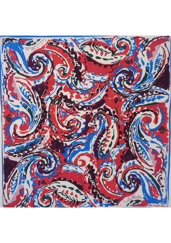 Block Print Paisley Bandana in Red