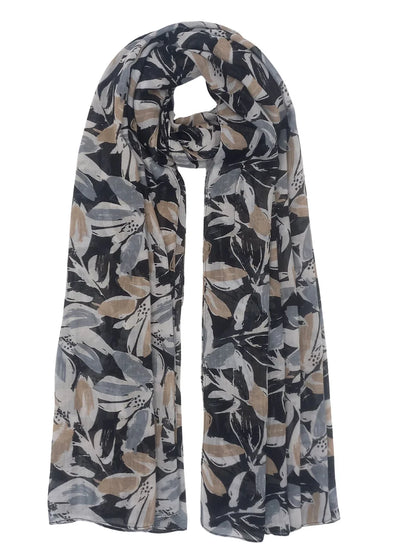 Floral Scarf in Black