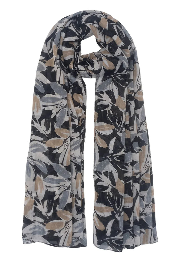 Floral Scarf in Black