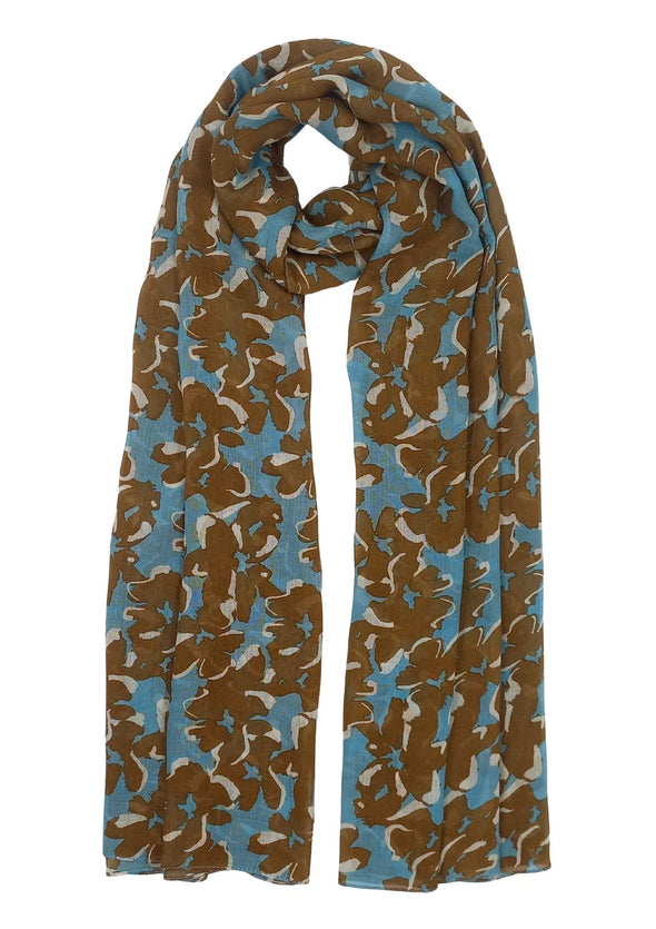Floral Scarf in Blue