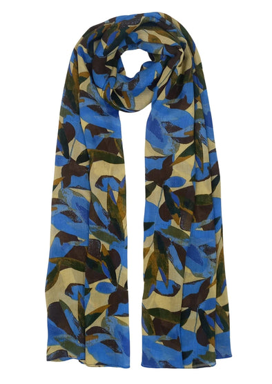 Floral Scarf in Blue