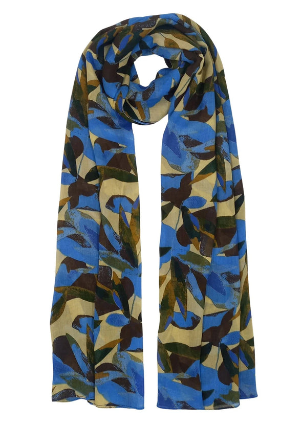 Floral Scarf in Blue