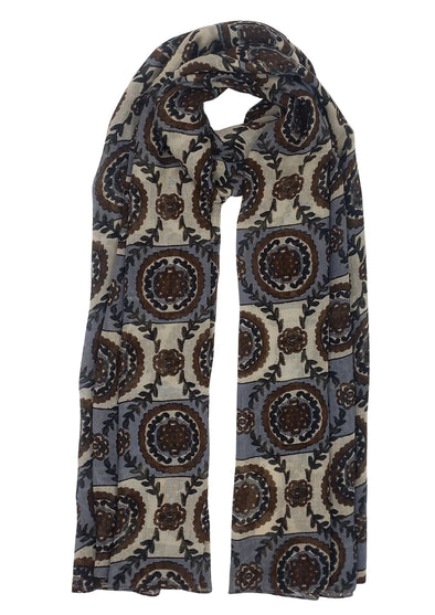Printed Scarf in Grey