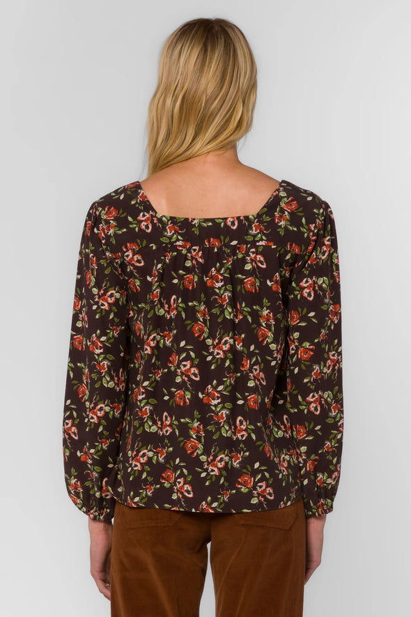 Sela Blouse in Watercolor Blossom