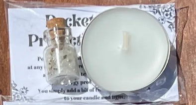 Pocket Sized  Protection Spell Jar Intention Candle