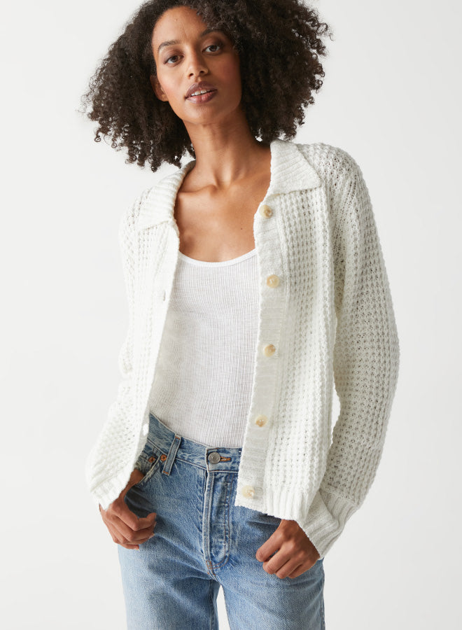 Archie Cardigan in Chalk Jacque Michelle