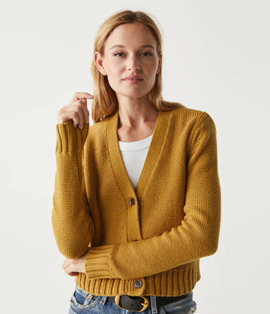 Fran Sweater Cardigan in Dark Turmeric