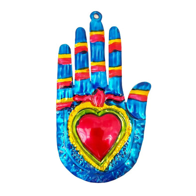 Colorful Tin Hand - Blue