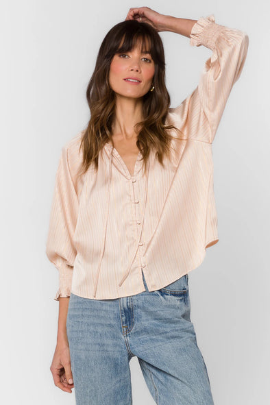 Tina Blouse in Natural Lurex