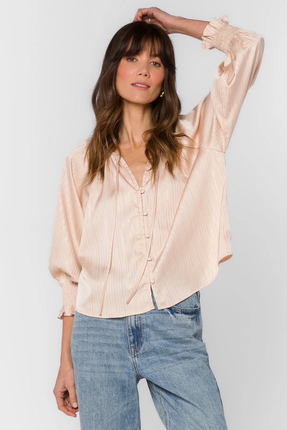 Tina Blouse in Natural Lurex