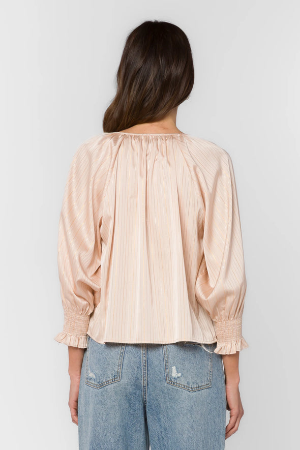 Tina Blouse in Natural Lurex