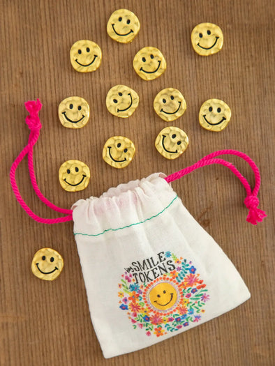 Bag of Tiny Tokens, Set of 12 in Smiley Faces