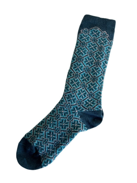 Scandia Alpaca Socks in Teal
