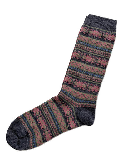 Nordic Star Alpaca Socks in Charcoal