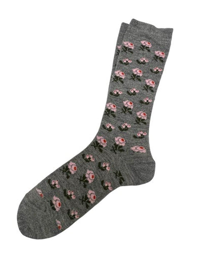 Rosa Alpaca Socks in Grey - Medium