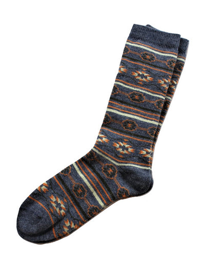 Men's Santa Fe Alpaca Socks in Denim