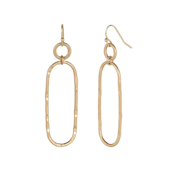 Antique Gold Geo Dangle Earrings