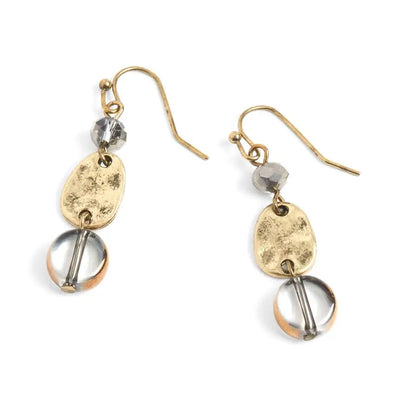 Mixed Material Trio Drop Dangle Earrings