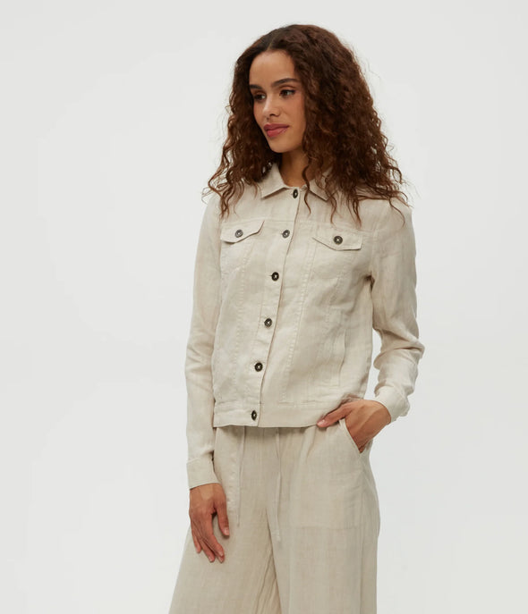Jean Linen Jacket in Windchime