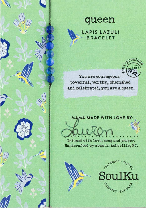 Lapis Lazuli Hummingbird Bracelet for Queen