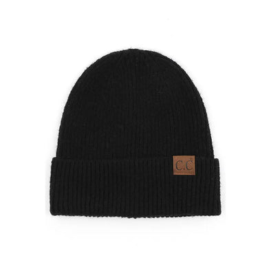Recycled Yarn Beanie in Black
