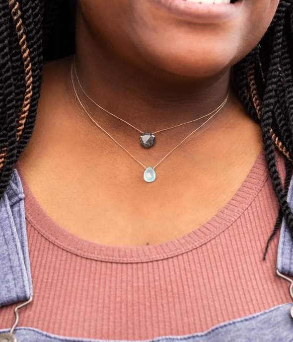 Chalcedony  Luxe Necklace for Happy Birthday