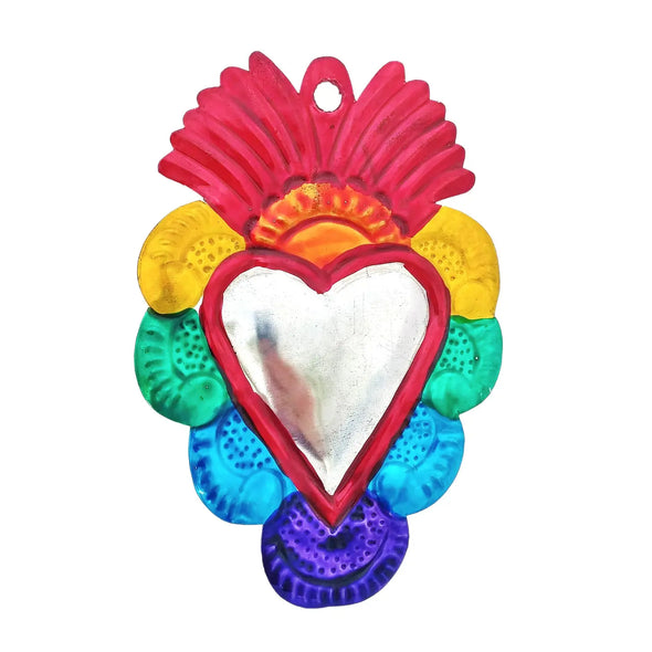 Tin Rainbow Heart