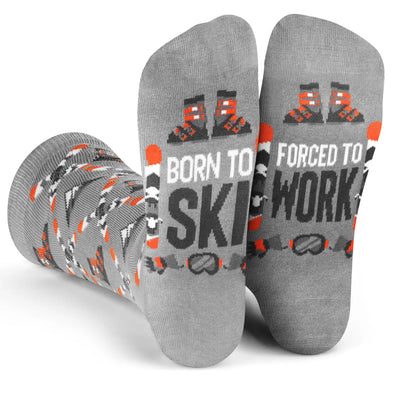 Men's Born To Ski, Forced To Work Socks