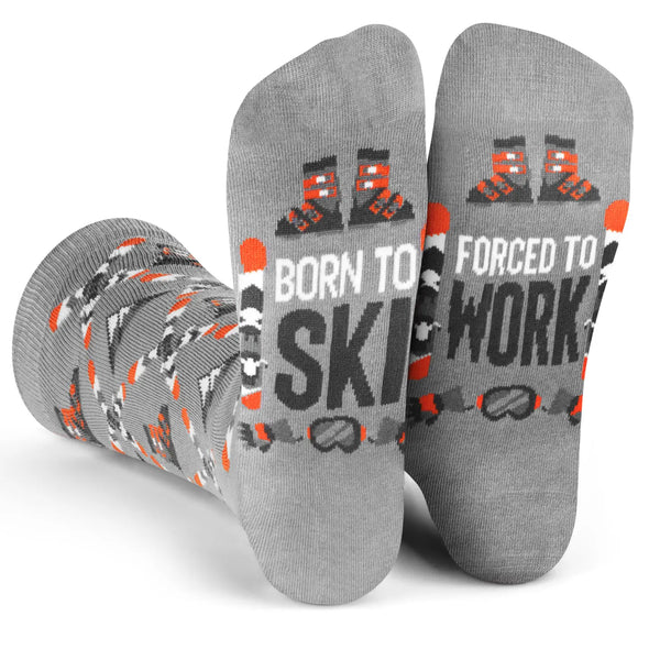 Men's Born To Ski, Forced To Work Socks