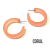 Chandler Hoop Earrings in Coral