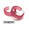 Chandler Hoop Earrings in Cranberry