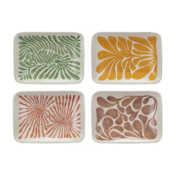 Hand-Painted Stoneware Plate (Single Item)