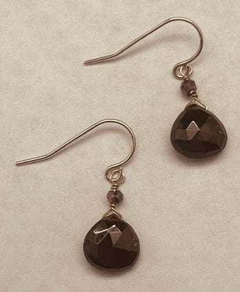 Garnet Briolette Earrings