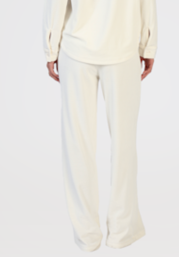 Ivory Elevated Rib Pants