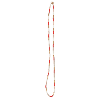 Everly Single Strand 2mm Luxe Bead Necklace Poppy