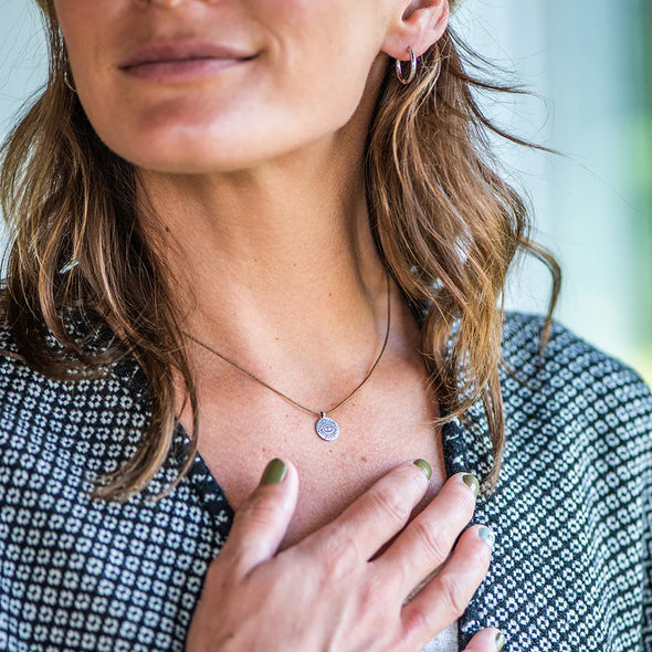 Eye Of Protection Necklace in Taupe