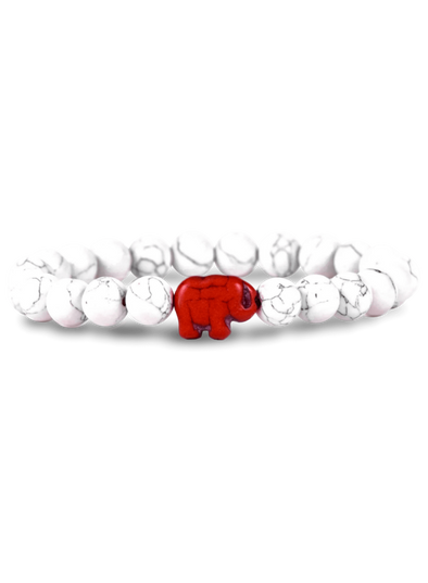The Expedition Bracelet - Elephant White Howlite-STC Edition