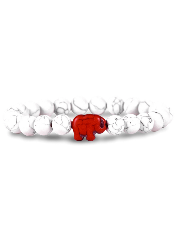 The Expedition Bracelet - Elephant White Howlite-STC Edition