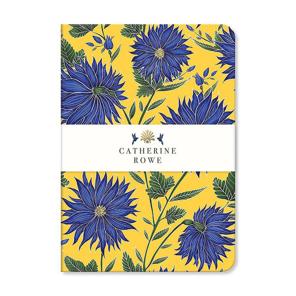 Catherine Rowe Blue Flowers A5 Luxury Notebook
