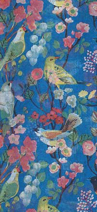 Garden Birds Scarf in Blue