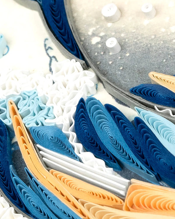 Quilled Artist Series - The Great Wave off Kanagawa, Hokusai Greeting Card