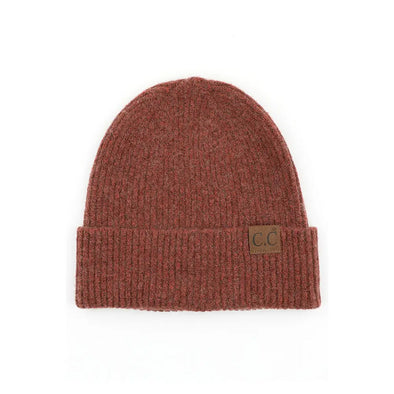 Recycled Yarn Beanie in Burnt Henna