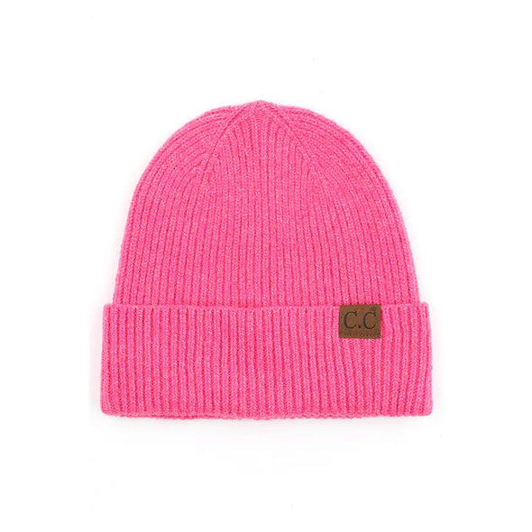 Recycled Yarn Beanie in Diva Pink